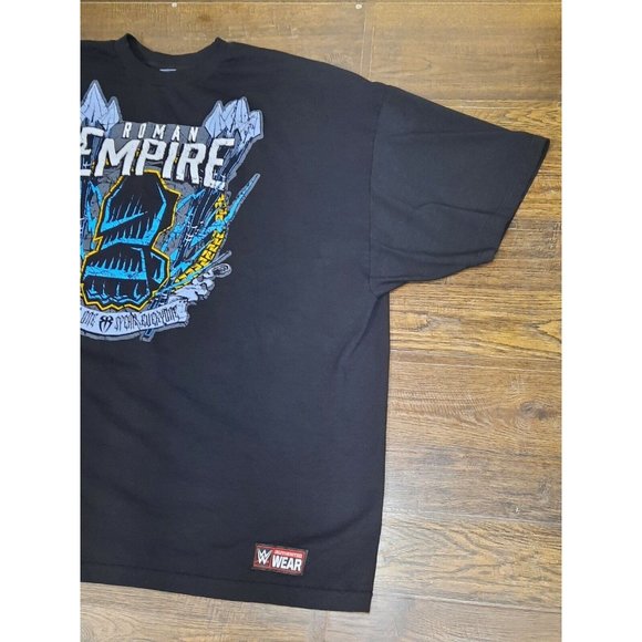 WWE Roman Empire T-Shirt 5XL XXXXXL Reigns "Spare No One Spear Everyone" Shield - Picture 3 of 12
